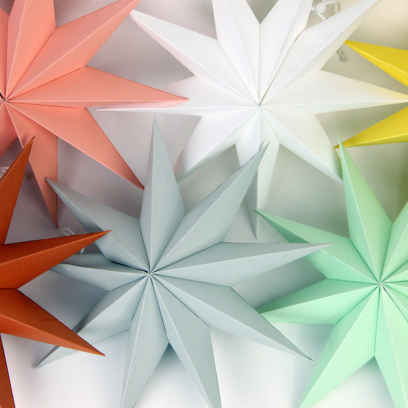 3D Paper 9 Point Star Lantern For Wedding Decor Birthday Party Decoration Christmas Halloween Party 3D Paper 9 Point Star Lantern For Wedding Decor Birthday Party Decoration Christmas Halloween Party